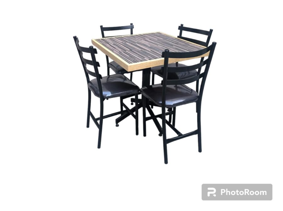 Mesa con Sillas Restaurante Bar Cafetería Estilo Moderno - Image 3